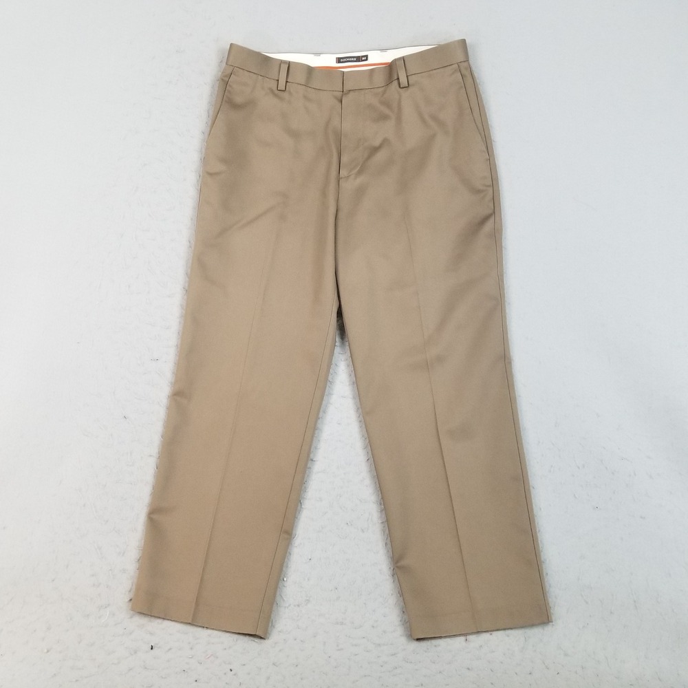 Dockers Pants Mens 36x30 Tan D3 Classic Fit Khaki 100% Cotton Chinos Trousers